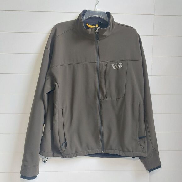 Mountain Hardwear Android Softshell Jacket Mens XXL Green Full Zip Fleece Lined - Picture 2 of 14